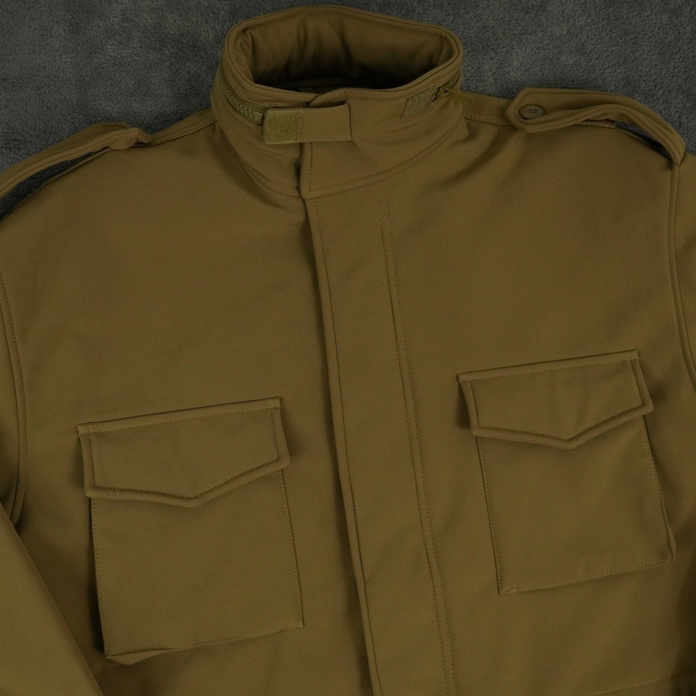 Rothco M-65 Field Jacket Mens Medium Regular Brown Softshell Fleece Lined M65